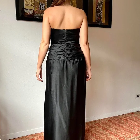 90s black prom dress Beaded Wine Red and Black Vintage 90'S Prom Dress – daisystyledress